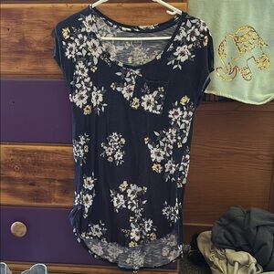 Floral Black Women's Top